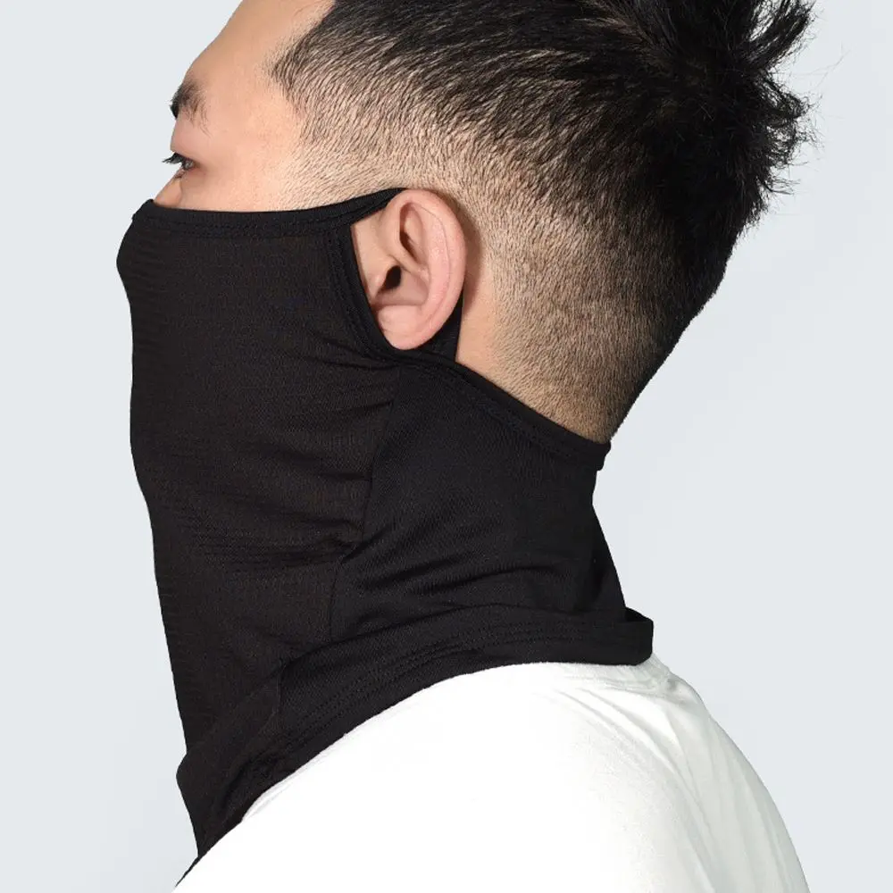 

Hike Mesh Ear Triangle Face Mask Head Wear Milk Silk Hanging Ear Riding Scarf Anti UV Breathable Mask Neck Protection Outdoor