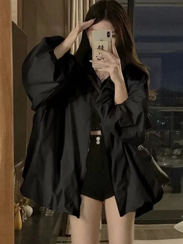 Kurtka plus size na jesień dla kobiet, nowa, uniwersalna, w stylu college, dla pań plus size, rozmiar 300 Pou