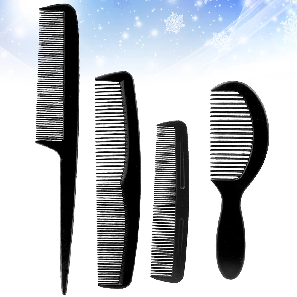 

8Pcs Hair Comb Collection Multi-Functional Plastic Combs for Haircut Shearing Styling Compact Design Easy Storage