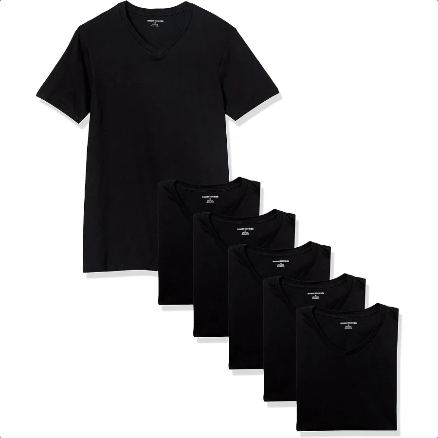 

Men's VNeck Undershirt Breathable Cotton Pack of 6
