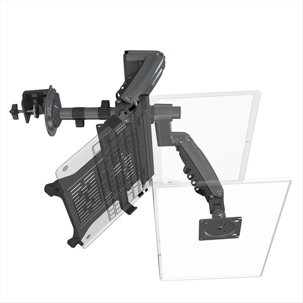 【~ New A65I】Desktop Dual Spring Monitor 17-27inch Dual Monitor Holder Mount Full Motion Display Stand Loading 2-9 Kgs