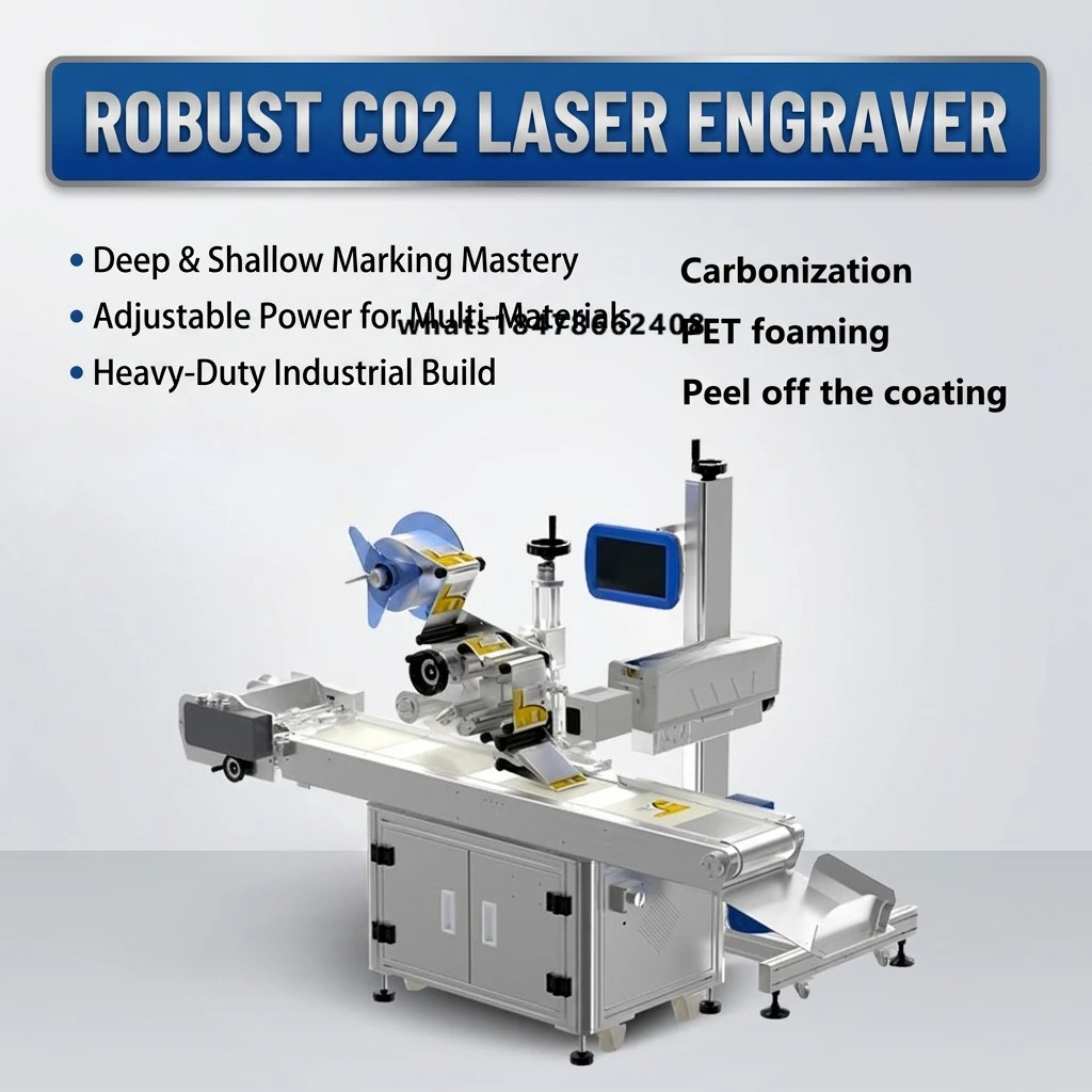 Robust CO2  Engraver for Deep Shallow Marking Is Adjustable Power Settings and Suitable for Metals Coated Applications CE