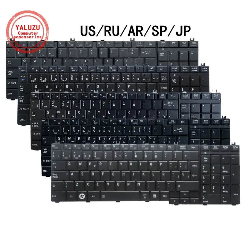 US/RU/AR/SP/JP Laptop Keyboard For Toshiba Satellite C650D C650 L650/D L655 L670 L660 L675 C660 C655 L750/D L755/D L760 L770D