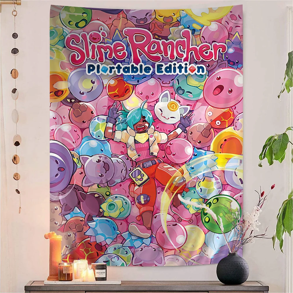 

Game S-Slime Rancher Wall Tapestry Home Decoration Hippie Bohemian Decoration Divination INS Home Decor