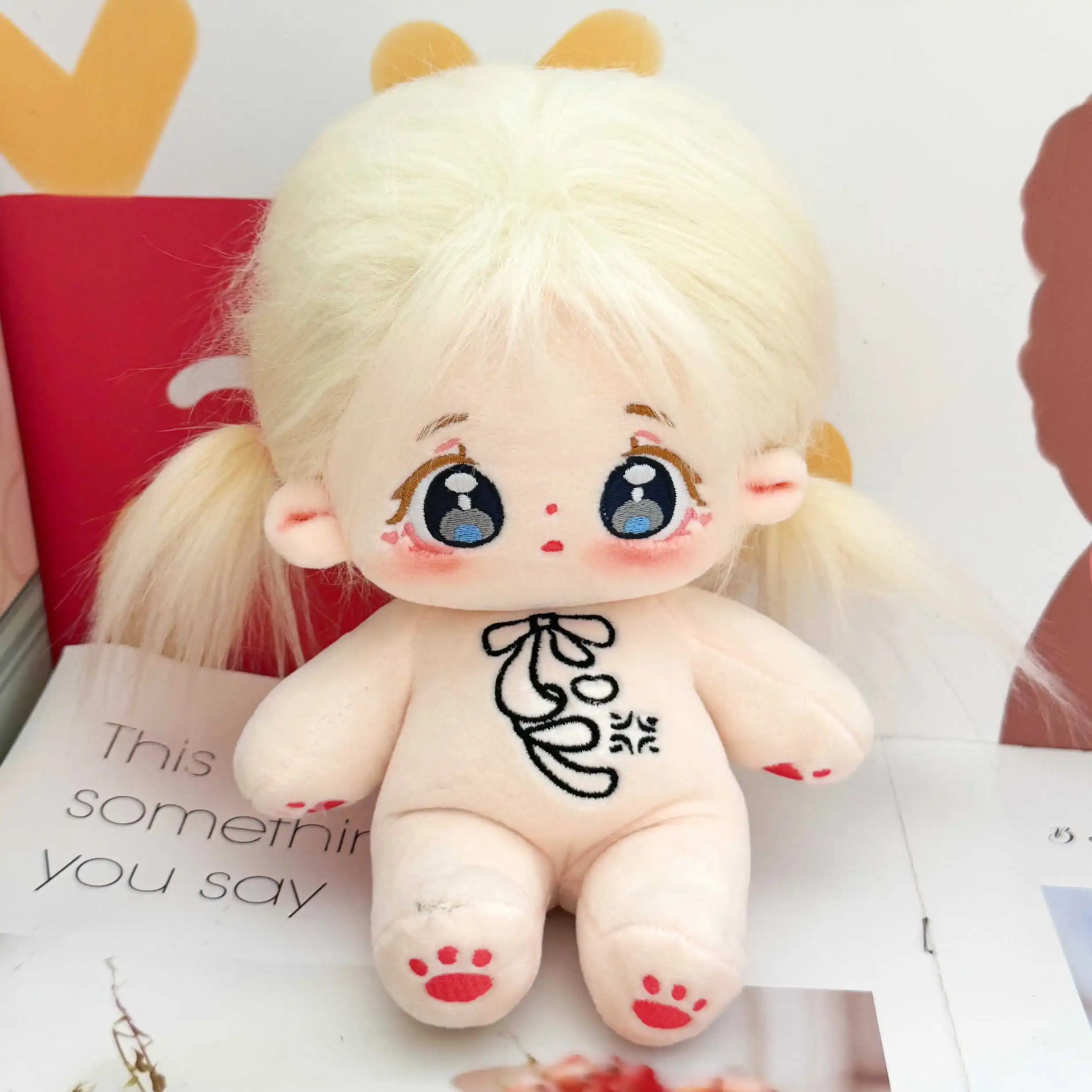 20cm Kawaii DIY Naked Idol Plush Cotton Doll Cute Stuffed Star Figure Dolls Without Clothes Fans Collection Gift for  Girls Kids