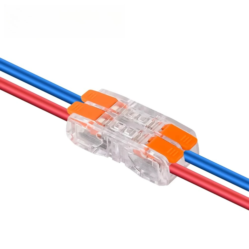 10/20/50PCS Transparent Electrical Wire Connector Universal Parallel Compact Splicing Terminal Block Push in Cable 0.2-2.5mm²