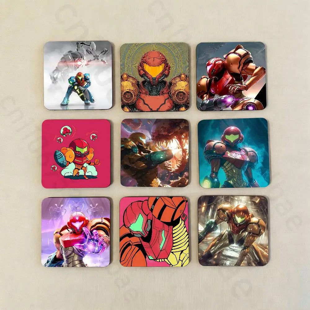 Zero Suit Samus Metroid Samus Fridge Magnet Personalized Magnetic Durable Plastic Square Picture Surface Fridge Magnets