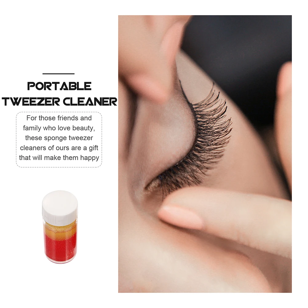 

3pcs Tweezers Cleaner Portable Tool Lash Eyelash Tweezers Detergents Extension Durable Detergents Smooth