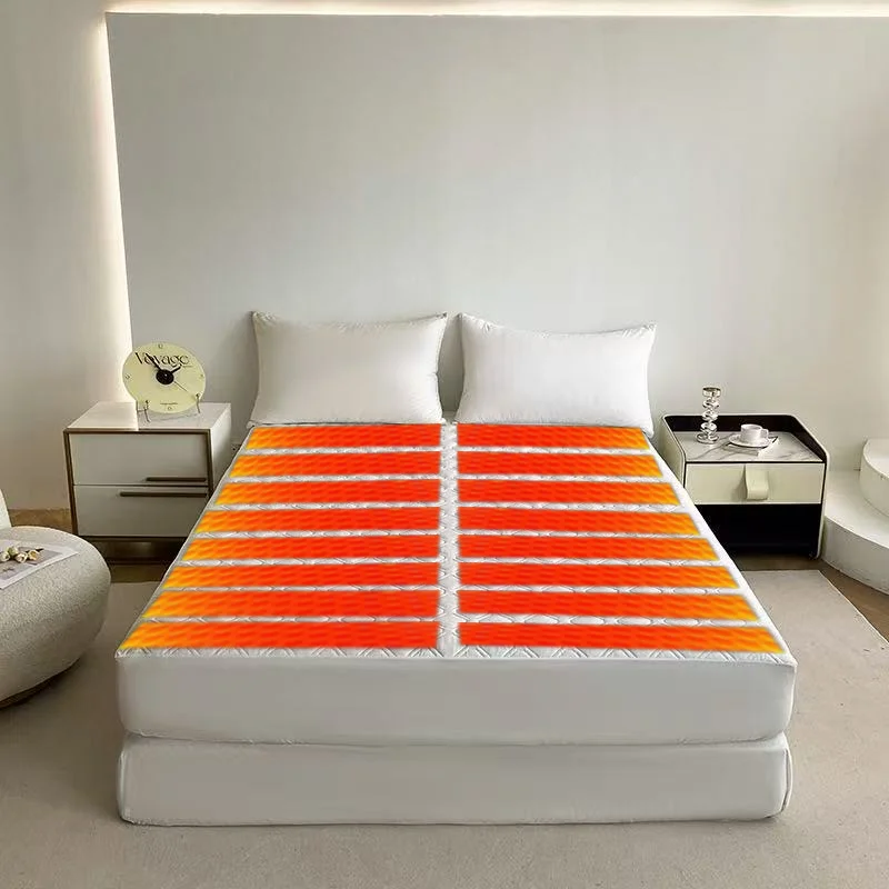 Best Quality Rapid Heating Dual Zones Control Fitted Sheet Electric Heating Mattress Topper Smart Heated Mattress Cover