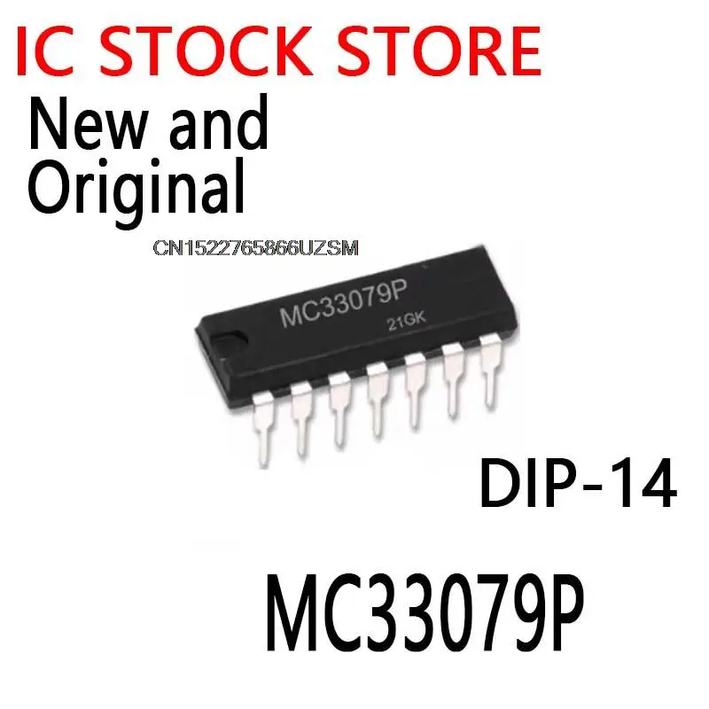 5PCS New and Original  DIP-14 MC33079  33079P  MC33079P