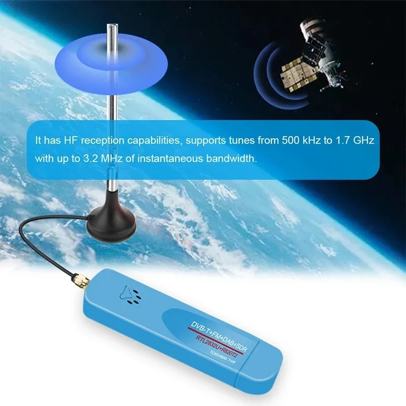 Digital USB 2,0 RTL SDR TCXO RTL2832U + R860 DAB FM DVBT TV sintonizador Stick Dongle DVB-T + FM + DAB + SDR TV Scanner receptor con antena