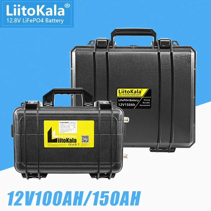 12V 100Ah/150Ah Lifepo4 Battery Pack Lithium Iron Phosphate Deep Cycle Battery for boat motor inverter EU US Tax Fre