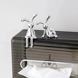 Lang -Ear -Kaninchenstatue, Dekorationszubehör, Wohnzimmer, Schlafzimmer, Auto, Desktop, dekorative Ornament, 2 Stücke 8 Hauptverkauf Bally Dekoration - №4