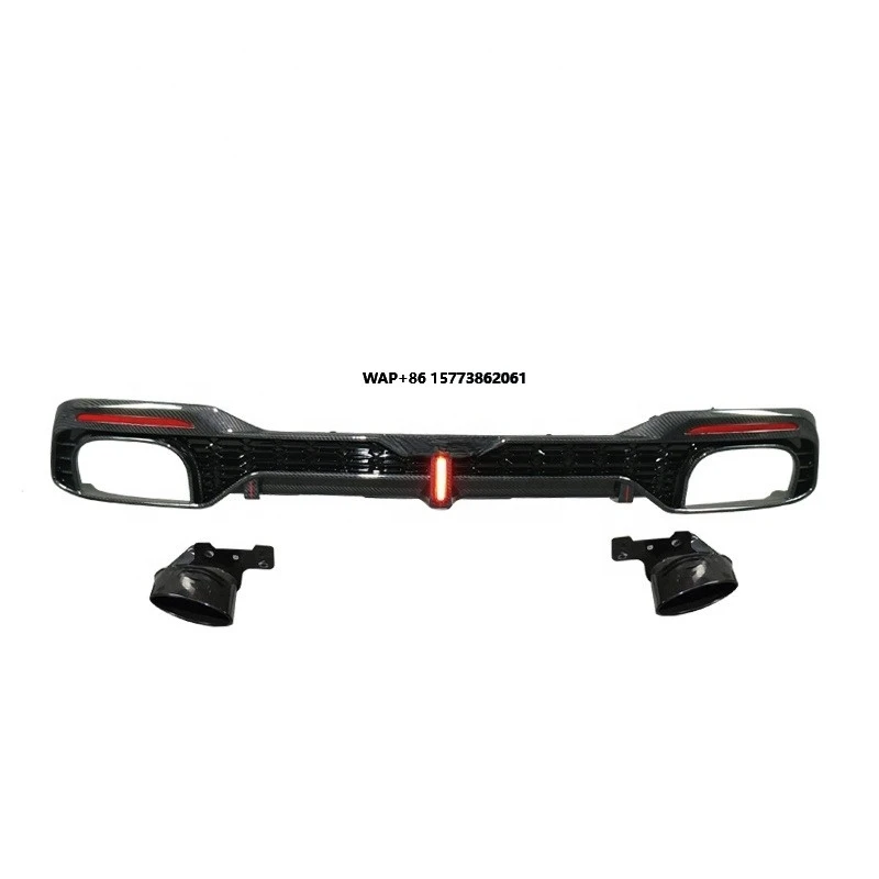 

New Upgrade RS5 Style Carbon Fiber Rear Diffuser with Exhaust Pipes for 2020-2022 A5/S5