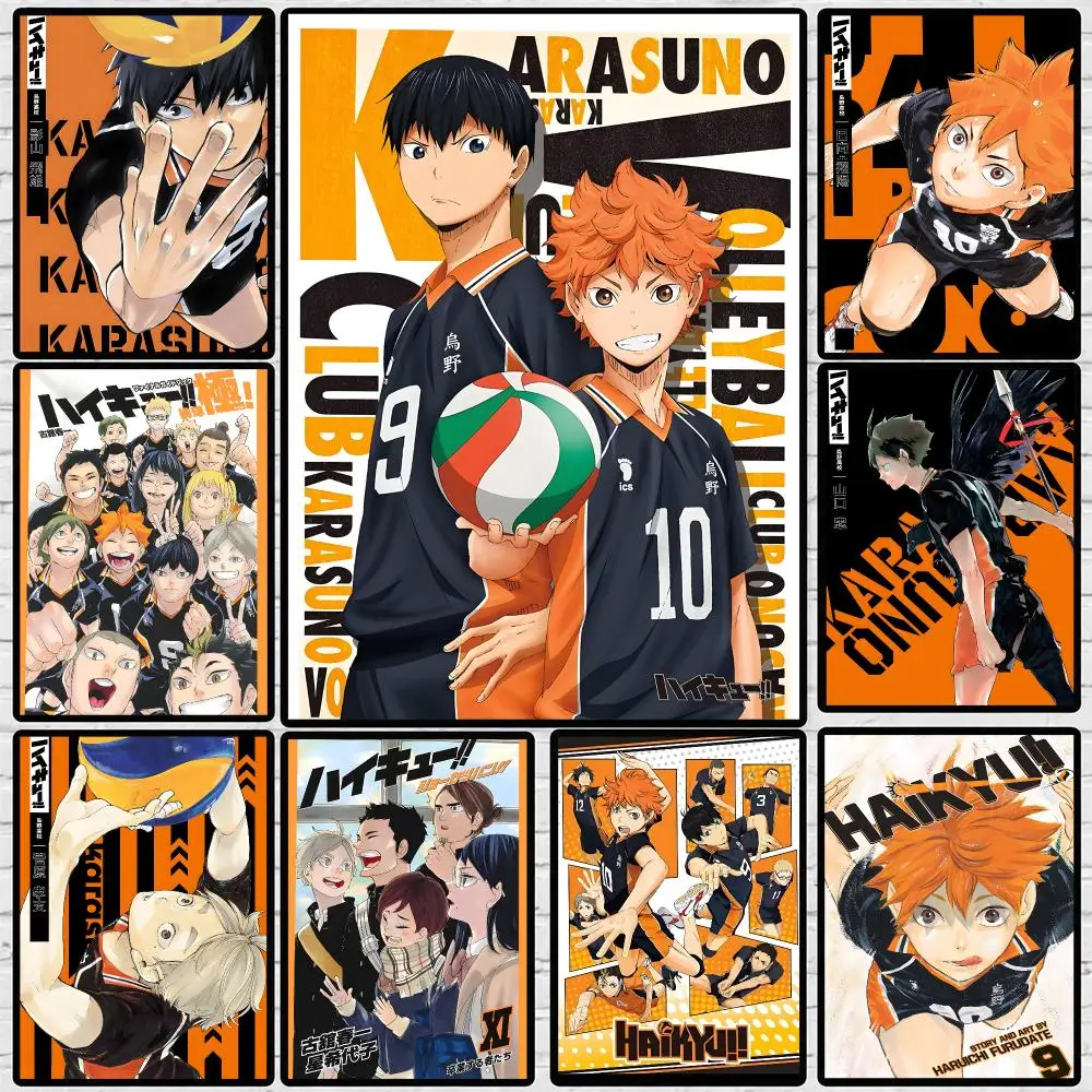 Anime Haikyuu!! Poster 	 Poster Wall Sticker Waterproof Self Adhesive HD Art Bedroom Bar Decor