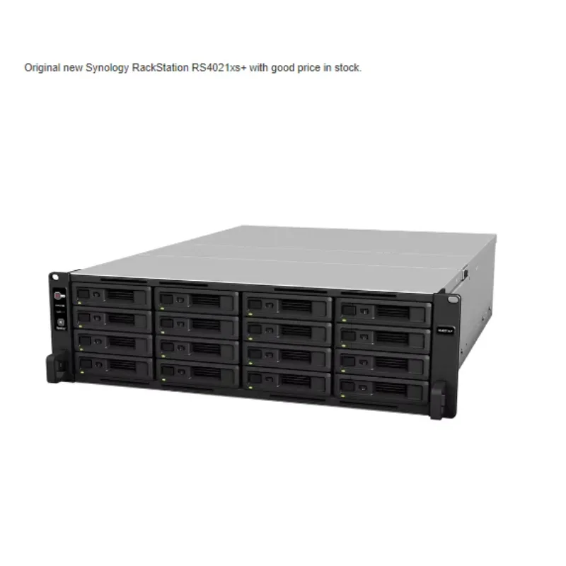 New Original and Authentic Enterprise NAS Dual PSUs RS4021xs+ 3U 16 Bay Networking Document Video Storage Server