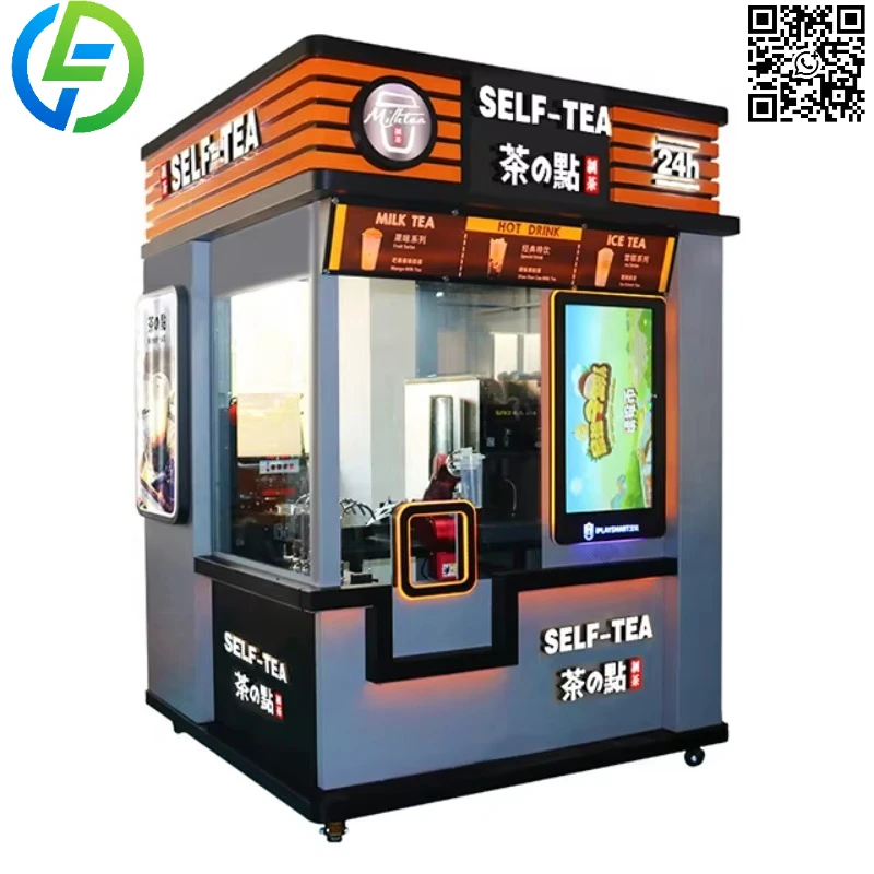 Customized Best Smart Fresh Milk Tea Vending Machine With Card Reader For Sale Touch Screen Boba Tea Vending Machine Supplier