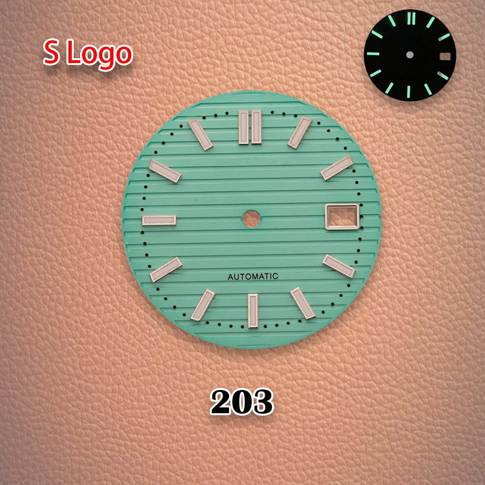 المبيعات الساخنة 30.5 مللي متر S شعار الطلب الأخضر Noctilucent مناسبة ل NH35/NH36/7S/4R ساعة يد تعمل بالحركة تعديل الملحقات