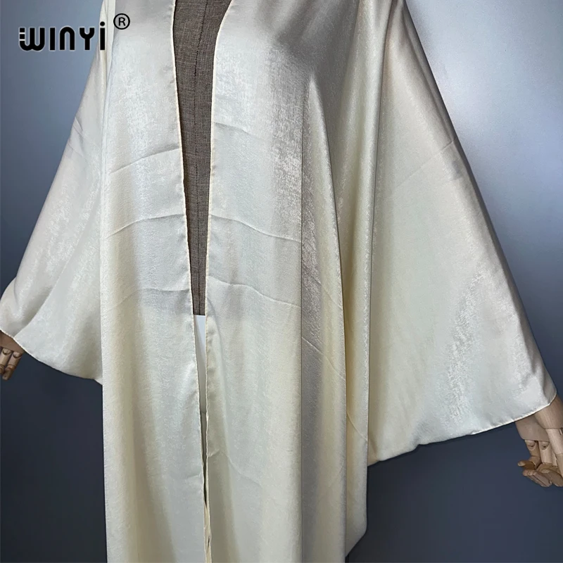WINYI kimono boho monocolour kaftans beach wear Elegant Cardigan elegant Holiday beach outfits for women bathing suit cover ups