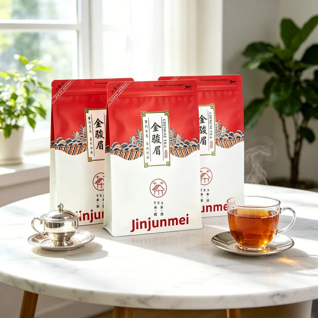 Lapsang Souchong Tea Pot Set Zipper Bags Chinese Wuyi ZhengShan XiaoZhong TeaBag Recyclable Sealing Packing Bag 250g