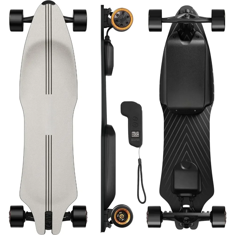 

Electric Skateboard with Remote, 26 Miles Range, 32 Mph Top Speed, 2 x 1000W Hub-Motor, Electric Longboard for Teens Beginners