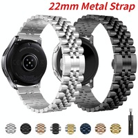 22mm Stainless steel Strap for Huawei Watch GT4 3 2 2e 46mm/4 3 Pro Metal Replaceable Wristband for Samsung Watch 3 45mm/Gear S3