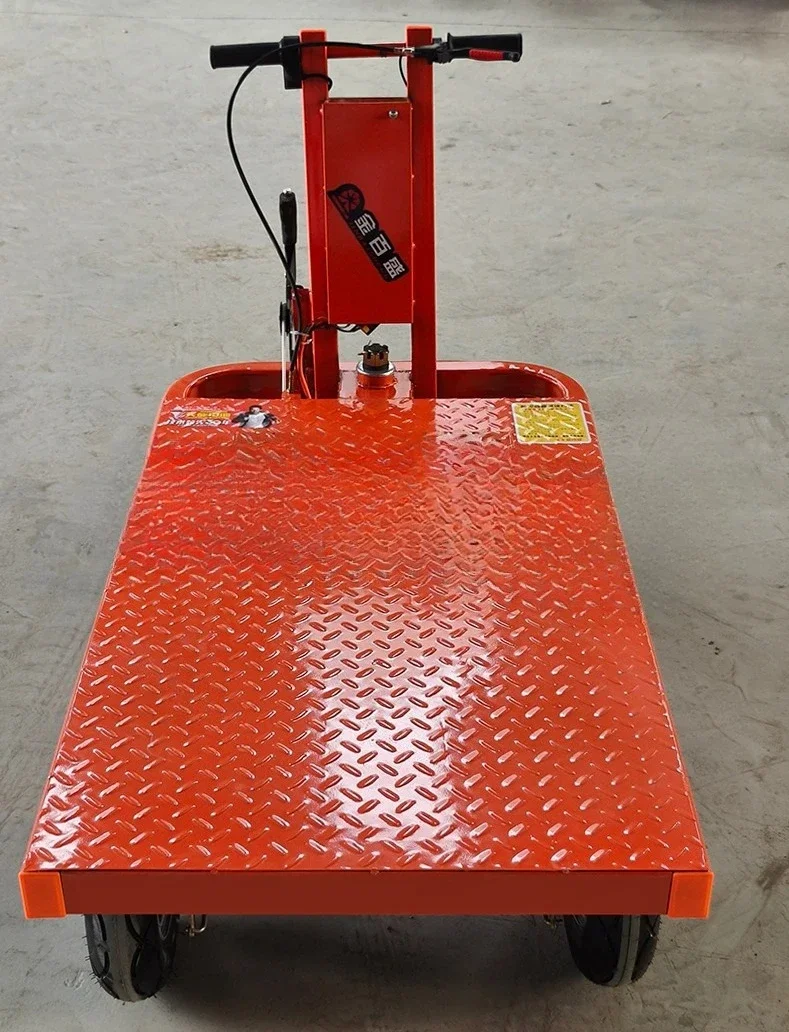 Electric flatbed truck, truck, construction pull, hand push, transportation, feeding and tipping bucket