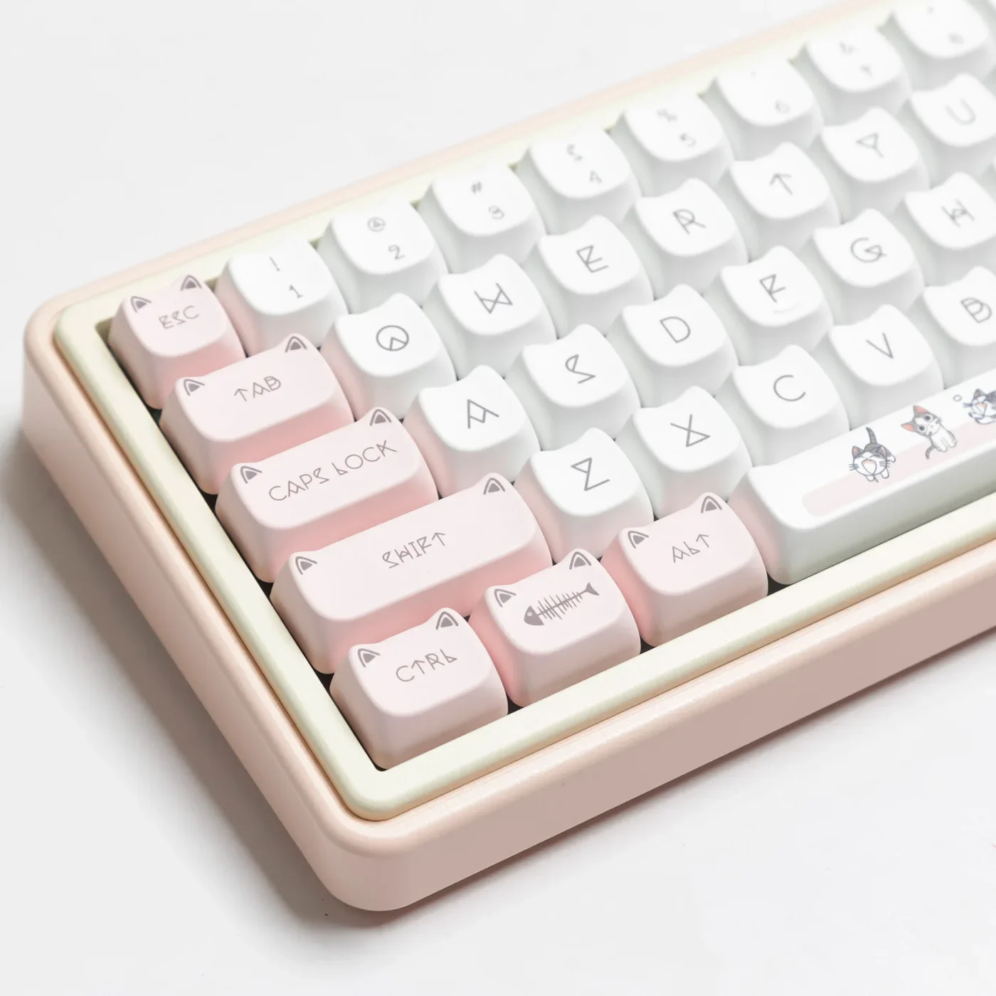 MAO kattenhoogte kaas kat volledige set PBT sublimatie keycaps split space 7u supplement