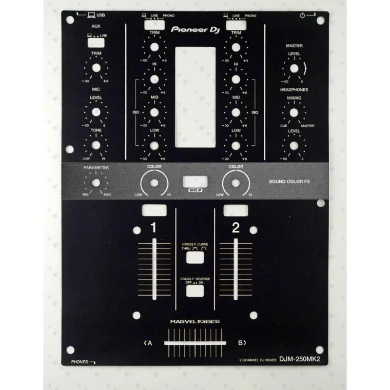 

Кожа панели микшера Pioneer DJM-250MK2 — красочные настраиваемые виниловые наклейки (не микшера)