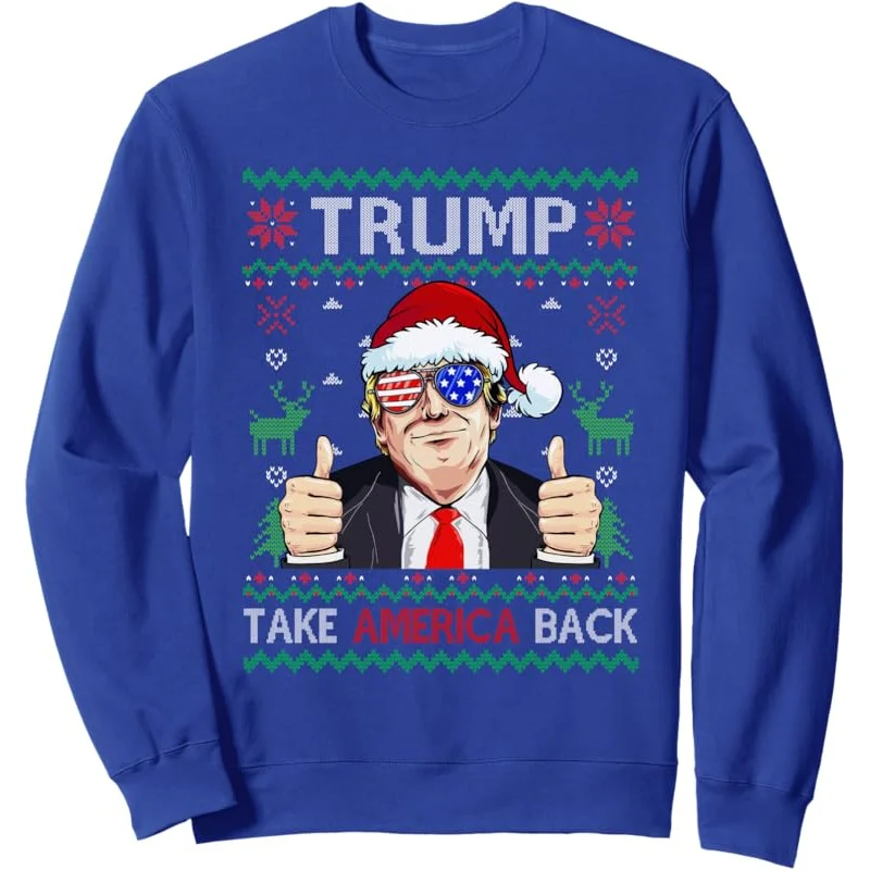 2024 Santa Trump America Back Trump Ugly Christmas Sweater Sweatshirt