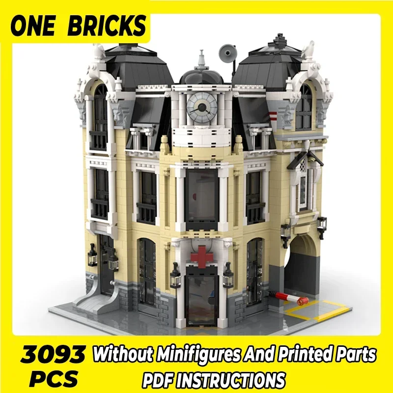 Technische Moc Bricks Street View Model Centraal Ziekenhuis Modulaire Bouwstenen Geschenken Speelgoed Voor Kinderen DIY Sets Assembleren