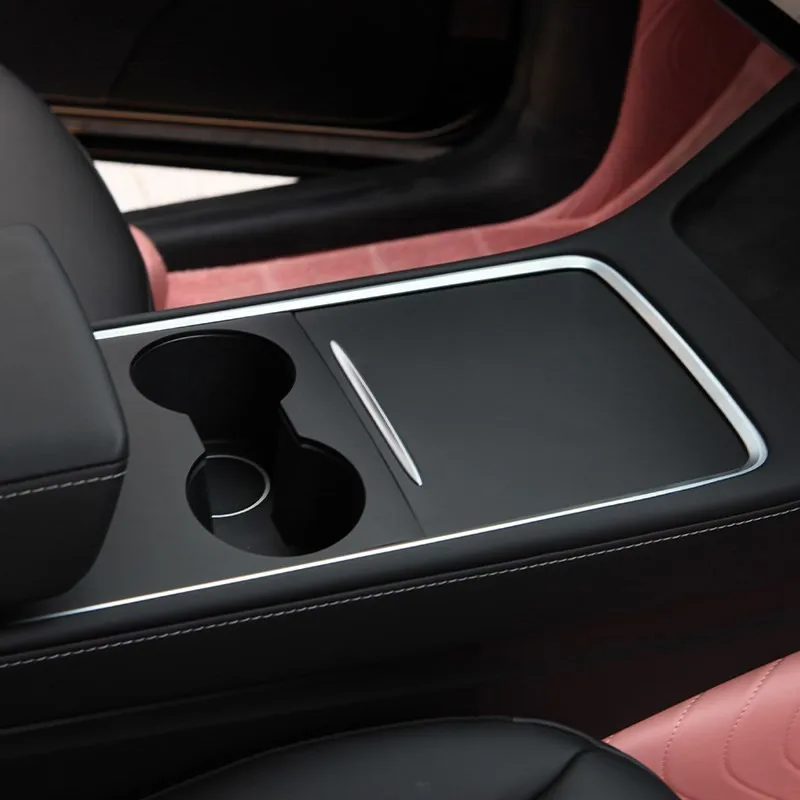 

For model y Central Console Panel Sticker ABS Material For Tesla Model 3/Y 2021-2023 Accessories Central Protective Sticker