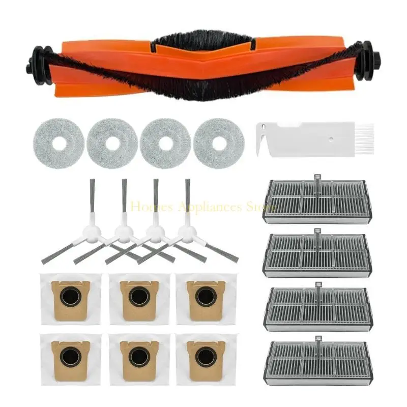 D0ab cho m30s robot máy hút bụi phần mềm chính bàn chải bên bàn chải hepa bộ lọc pad sạch túi bụi thay thế