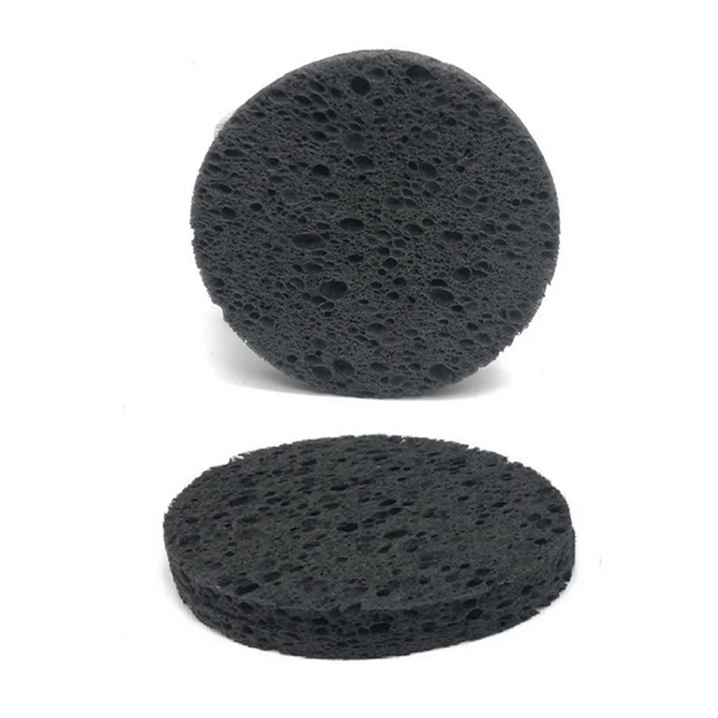 5/10/20PCS Black Round Compressed Natural Facial Cleansing Sponges Exfoliating Facial PAD for Skin Exfoliation & Hygiene Gains