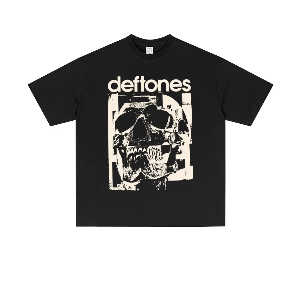 

Rock Band Deftones White Pony Skeleton Graphic T-shirt Men Hip Hop Alternative Metal Oversized Streetwear Male Fashion Tshirt