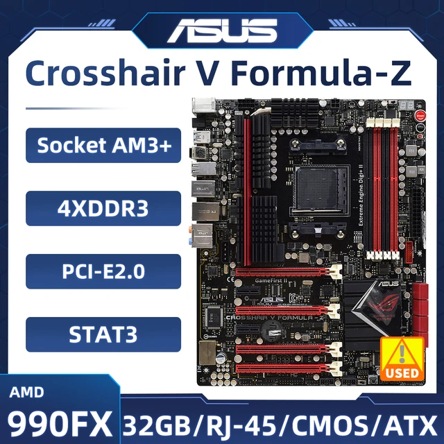 Socket AM3+ Motherboard ASUS Crosshair V Formula-Z AMD 990FX DDR3 32GB  PCI-E 2.0 USB3.0 8×SATA III ATX For FX-8300 ccpu - AliExpress