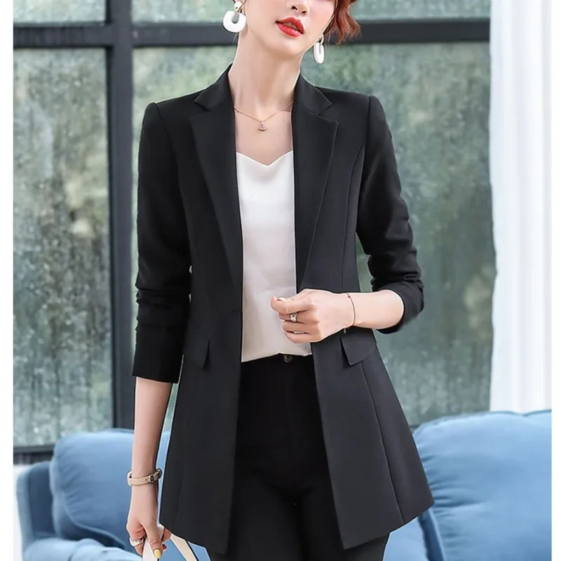 Suit Jacket Female Spring Autumn New Korean Version of Loose Casual Design Lady Suit Jacket Senior Sense Coat Women's Clothing