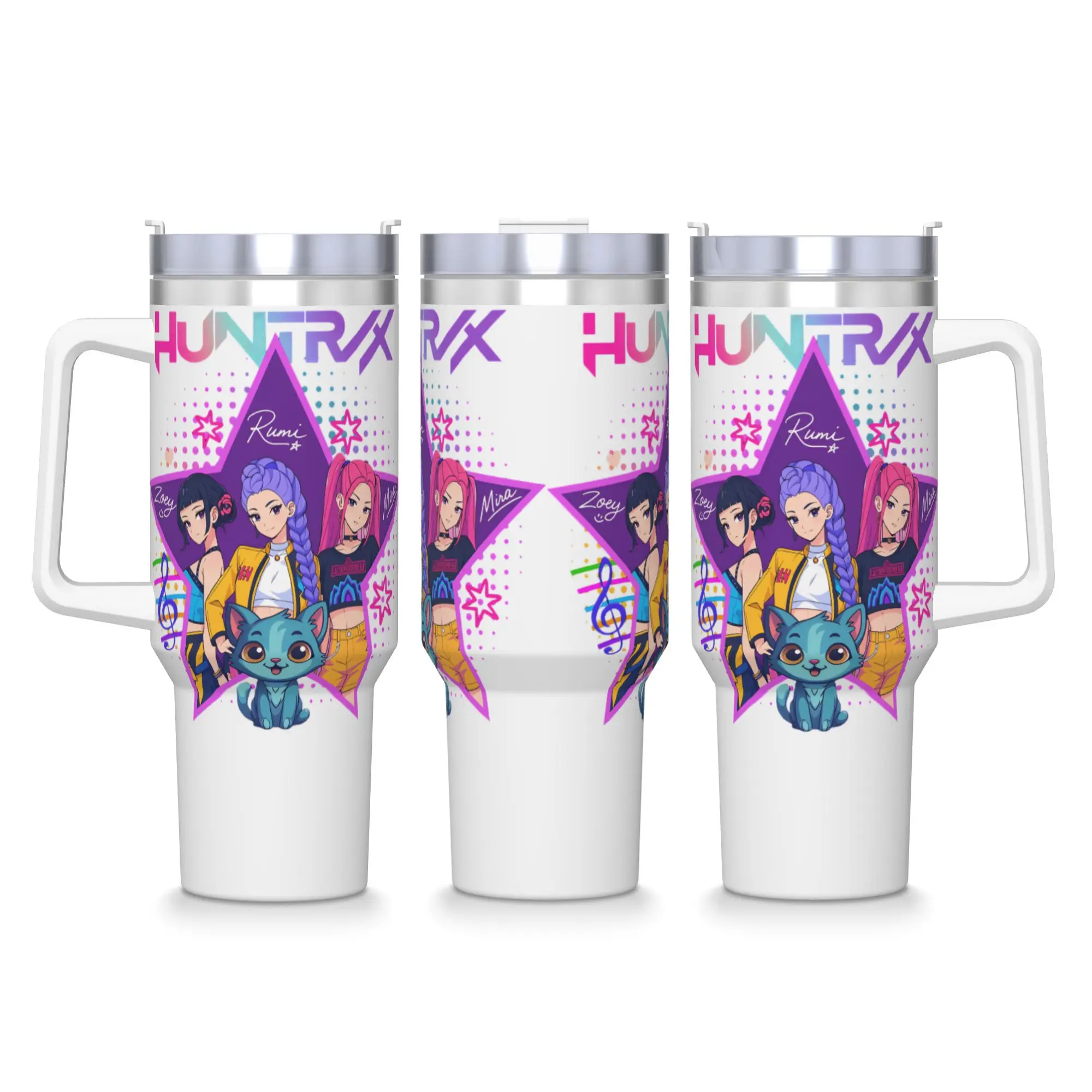 

Kpop Huntrix Star Mira Rumi Zoey Стакан Бутылка для холодной и горячей воды Термочашки из нержавеющей стали Чашки для индивидуального вождения Чашка