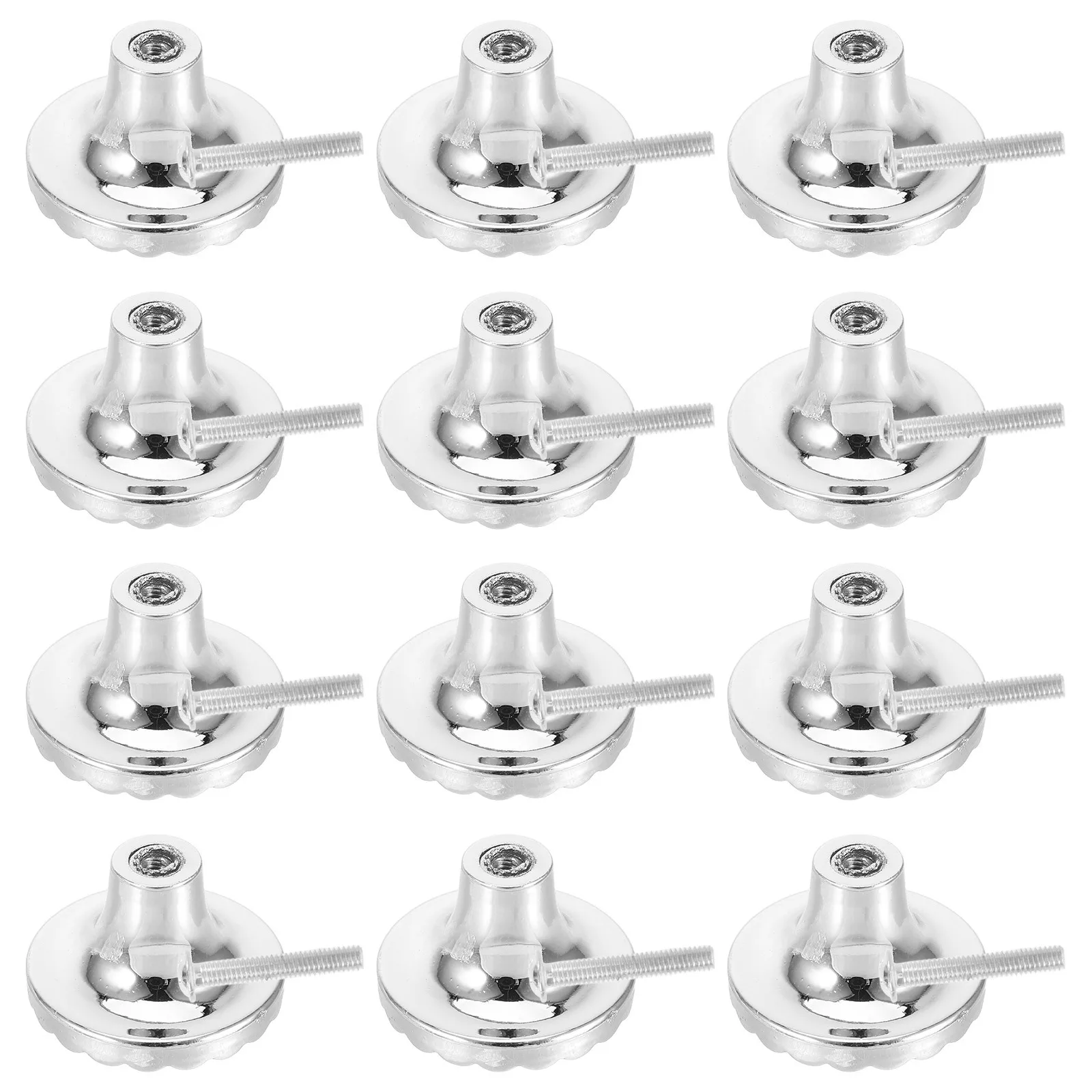 12 個のキャビネットドアハンドルラウンド ABS ノブ引き出しワードローブキッチン食器棚取手家具ハードウェア快適なグリップ