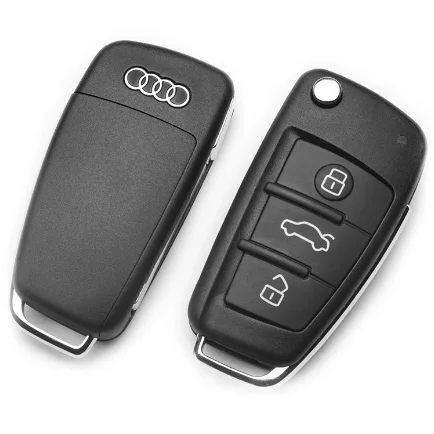 Car Badge Emblem Sticker Car Control Key Logo For Audi A1 A3 A4 A5 A6 A7 A8 B5 B6 B7 C5 C6 C7 D2 D3 Q2 Q3 Q5 Q7 TT Accessories