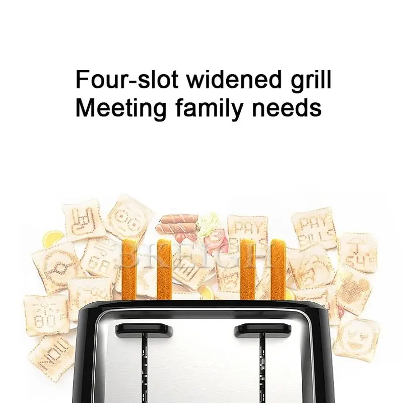 Multifunctional Electric Stainless Steel Toaster Household Sandwich Maker Spitter Driver Kitchen Appliance