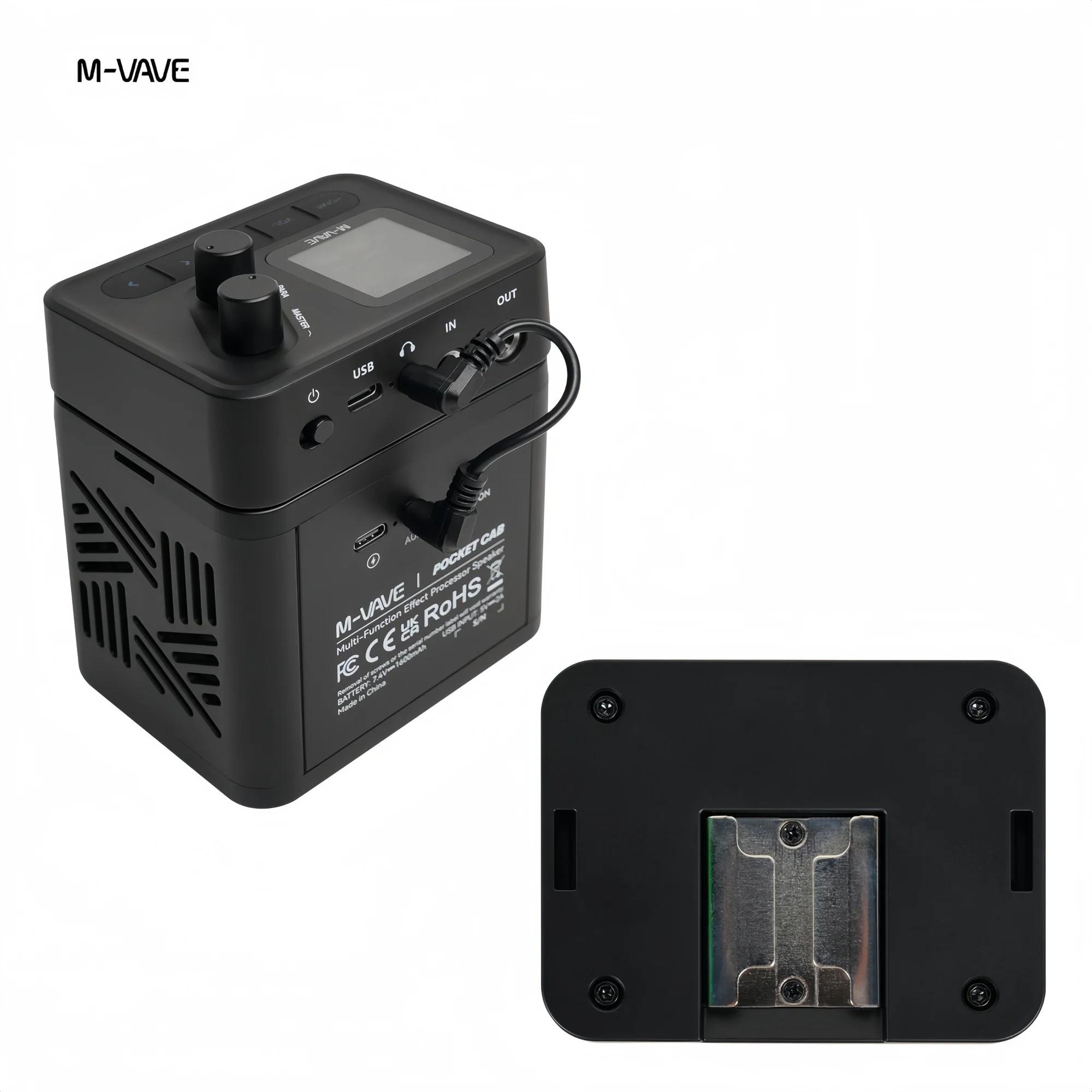 M-VAVE POCKET COMBO Compact Guitar Amplifier Multi-Effect Pedal Built-in Rechargeable Speaker Processor for Practice Busking Gig