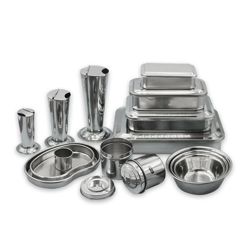 

Stainless Steel Sterilization Box Tray Alcohol Tank Tweezer Tube Measuring Cups Pet Medical Equipment Surgical Disinfection