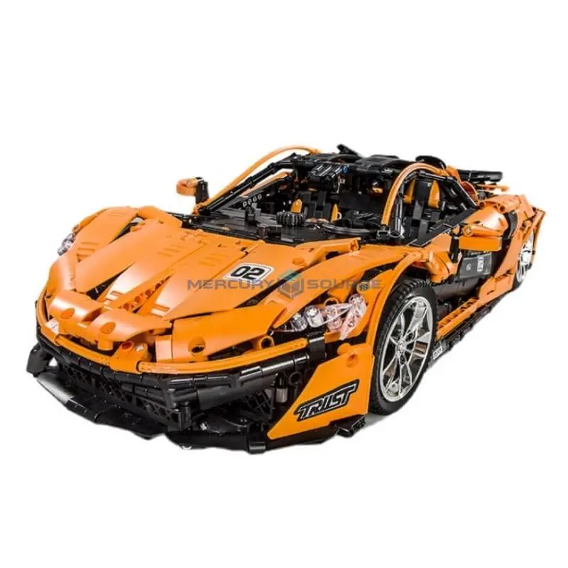 Orange P1 MOC Hypercar 13090 High Tech 1:8 Vehicle Model Building Blocks Bricks DIY Set Toys Holiday Brithday Gift for Boys Kids