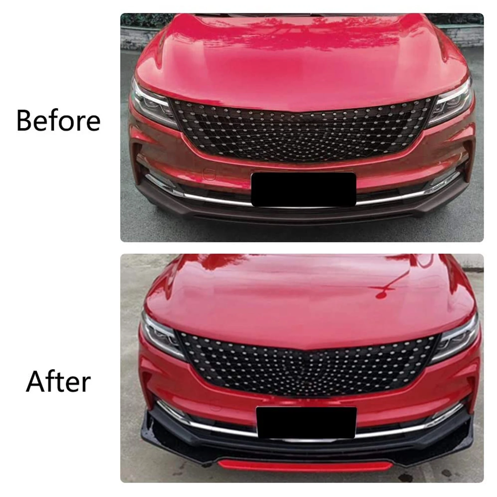 Frontspoiler Frontsplitter Frontstoßstangenlippe Spoiler-Kinnverkleidung Karosserie-Kit PP Auto Exterieur Aerodynamik-Teile