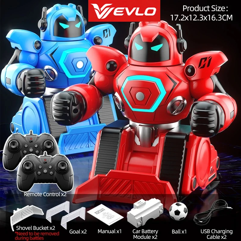 VEVLO New R30 Battle RC Robot 2PCS Remote Control Football Robot Parent-Child Interactive Fighting Robot Toy Gift For Kids
