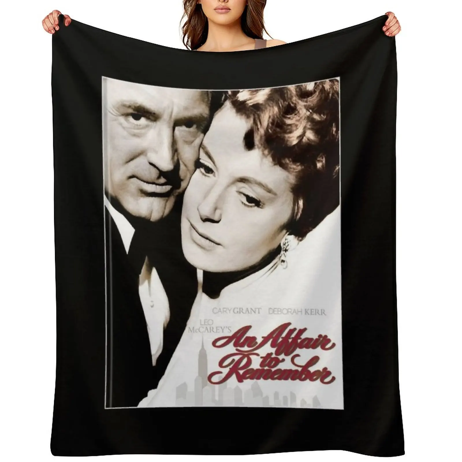 An Affair To Remember movie cover Cary Grant Throw Blanket Decoratives warm for winter halloween blankets ands Blankets