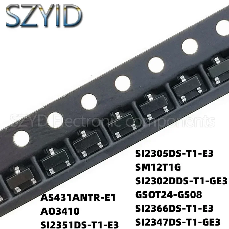 100PCS SOT23 AS431ANTR-E1 AO3410 SI2351DS-T1-E3 SI2305DS-T1 SM12T1G SI2302DDS-T1-GE3 GSOT24-GS08 SI2366DS-T1-E3 SI2347DS-T1-GE3