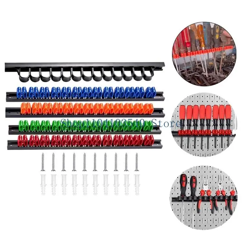 02DC 5Pcs Wrench Screwdriver Rack Storage Holder Garage Workshops
