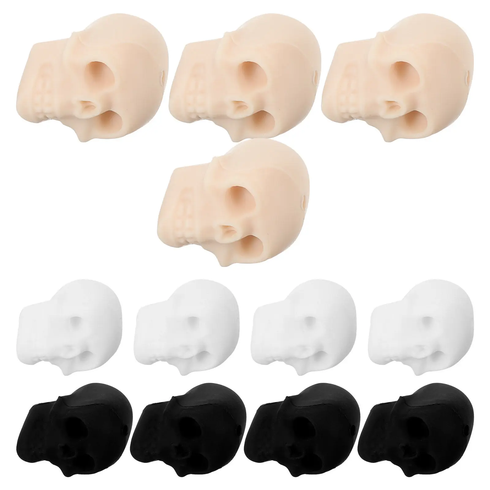 12Pcs Skull Bead Silicone Knitting Needle Point Protectors Nonslip Tip Stoppers for Sweater Crochet DIY Craft Sewing Needle